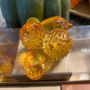 William Sonoma. ACORN Glass taper candle holders